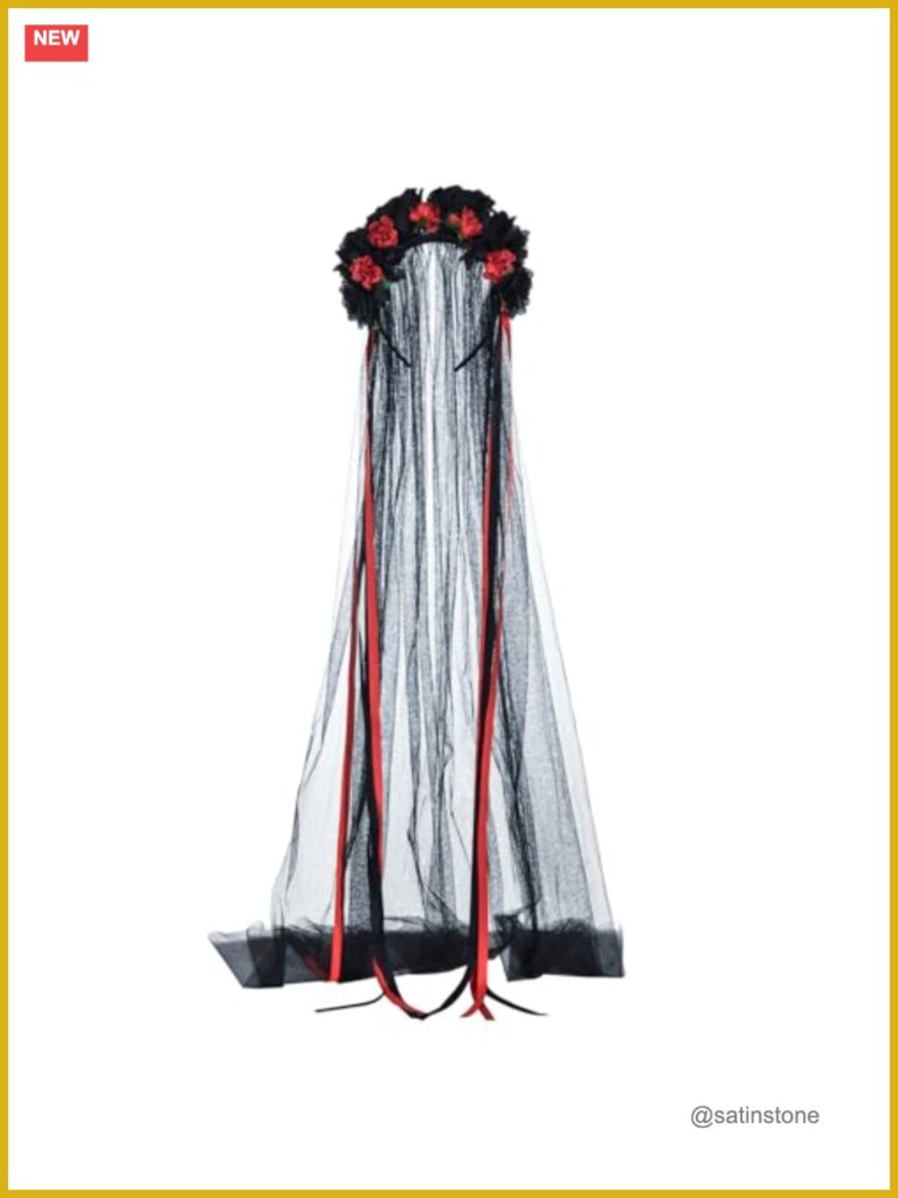 Day of the Dead Flower Headband Dia de los Muertos Costume Halloween Headpiece